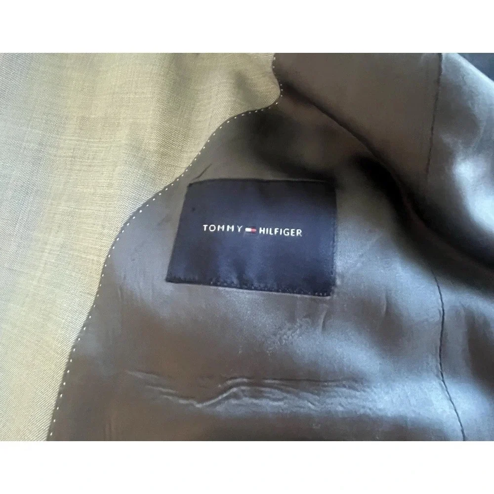 Tommy Hilfiger‎ Blazer Jacket Coat RN 47338 Light Gray Sz 44L 100% Wool